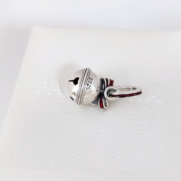 Pandora Holiday Bell Dangle Charm Sterling Silver - Picture 4 of 5